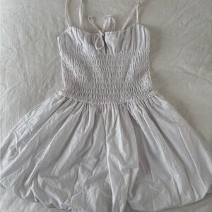Zara White balloon dress